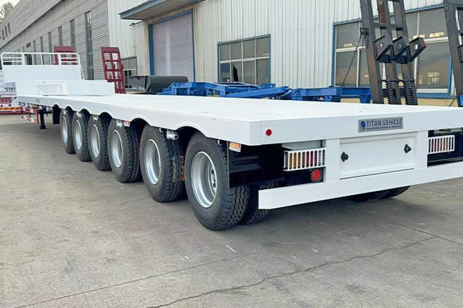 TITAN 6 Axle Step Deck Flatbed Trailer 60 T 2023